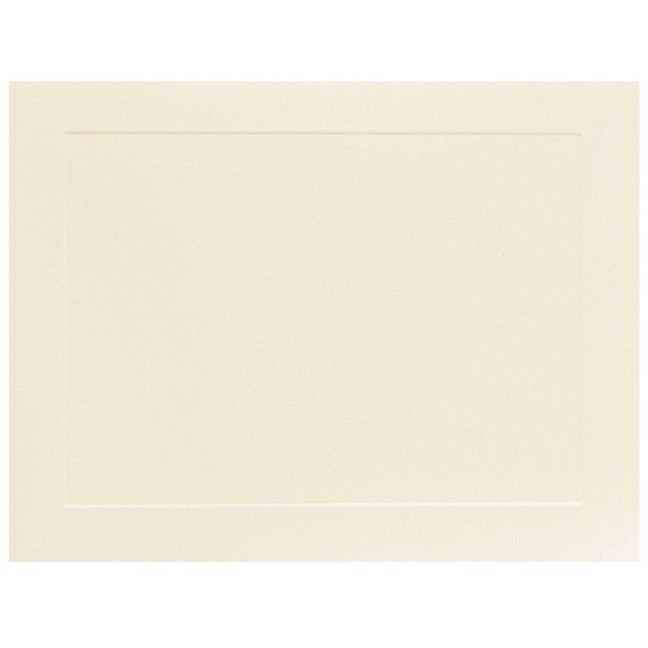 JAM Paper 4.25" x 5.5" Ivory Panel Blank Flat Note Cards